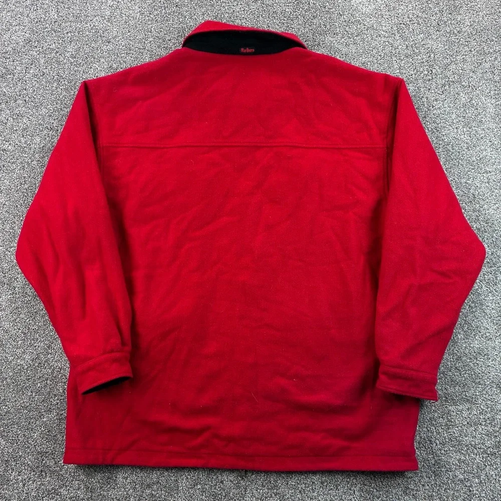 Vintage Marlboro Jacket Mens XL Red Black‎ Full Zip Reversible Wool Smoking - Picture 4 of 7